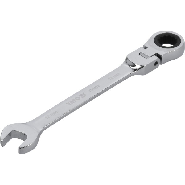 KLUCZ PŁASKO-OCZKOWY Z GRZECHOTKĄ I PRZEGUBEM 12 MM YT-1678