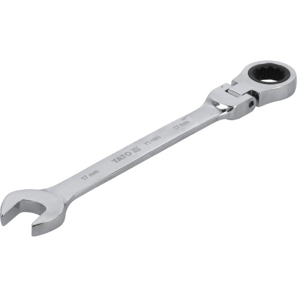 KLUCZ PŁASKO-OCZKOWY Z GRZECHOTKĄ I PRZEGUBEM 17 MM YT-1683