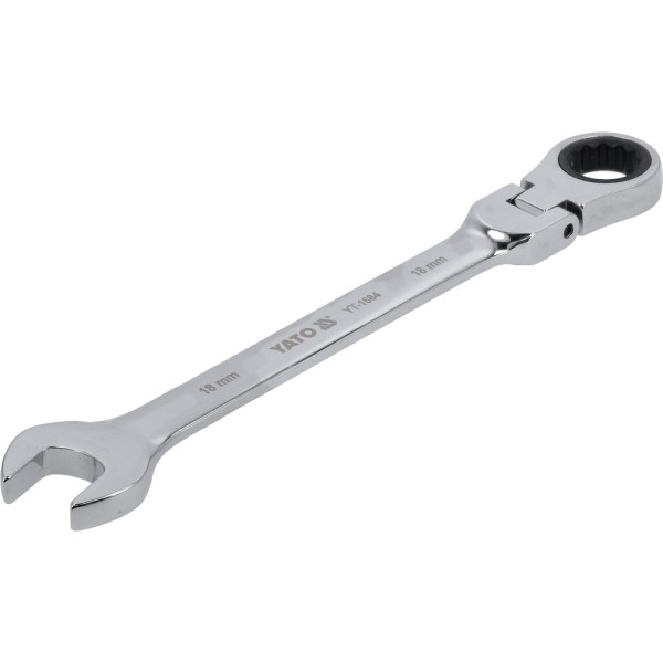 KLUCZ PŁASKO-OCZKOWY Z GRZECHOTKĄ I PRZEGUBEM 18 MM YT-1684