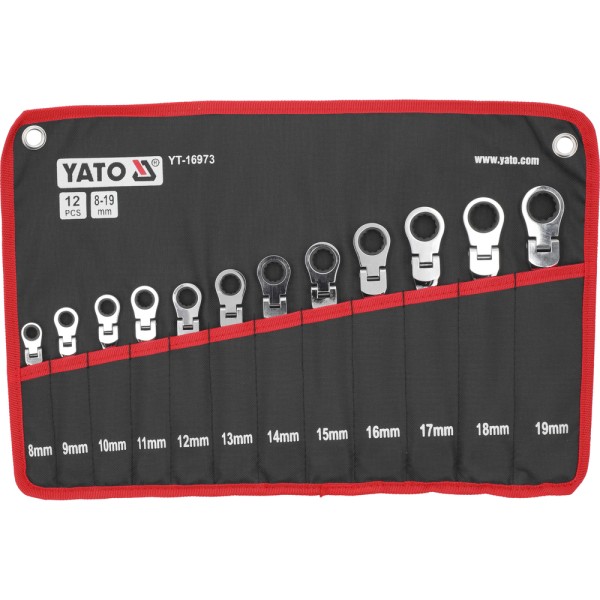 ZESTAW KLUCZY PŁASKO-OCZKOWYCH Z GRZECHOTKĄ I PRZE YT-16973