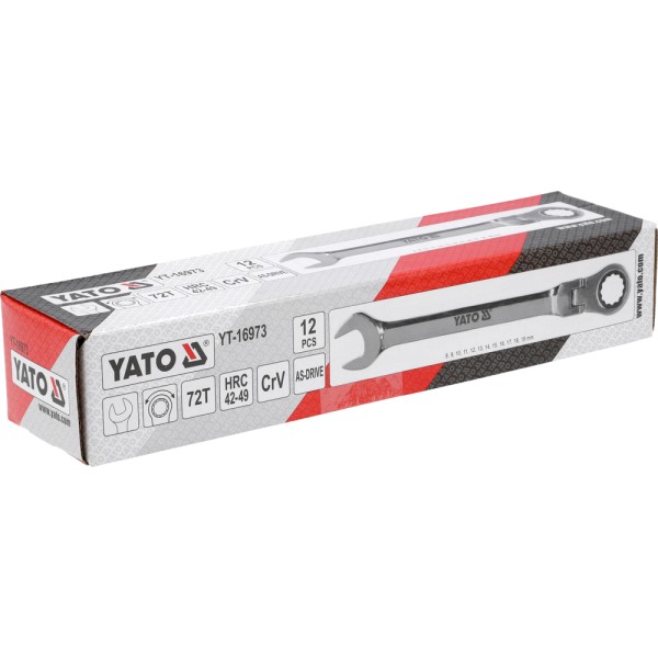 ZESTAW KLUCZY PŁASKO-OCZKOWYCH Z GRZECHOTKĄ I PRZE YT-16973