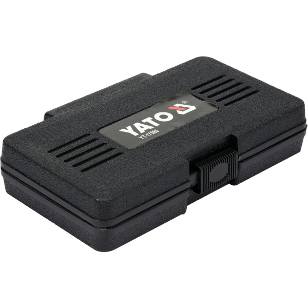 ZESTAW NAPRAWCZY ŚWIECY ZAPŁONOWEJ. ZAWIERA DEDYKOWANY GWINTOWNIK M16X1,25 ORAZ 15 SZTUK SPECJALNYCH TULEI NAPRAWCZYCH YT-17580