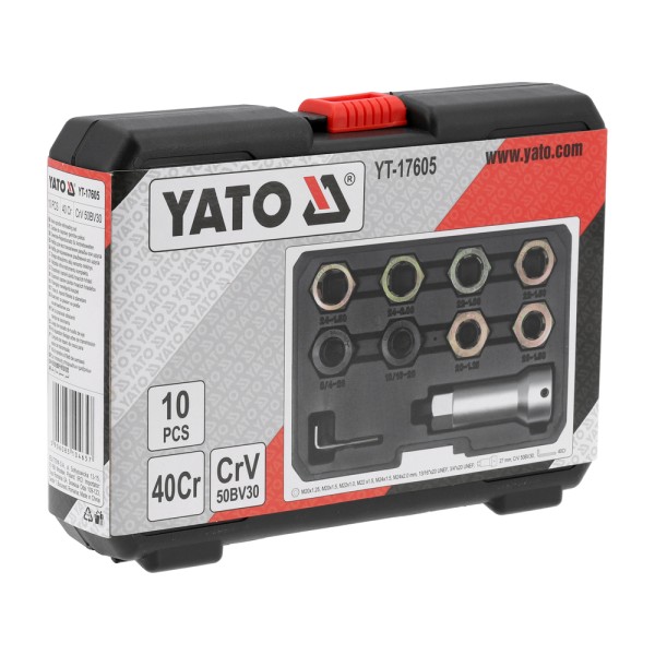 ZESTAW DO NAPRAWY GWINTÓW PÓŁOSI NAPĘDOWYCH 10CZ YT-17605