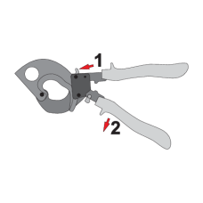 NOŻYCE ZAPADKOWE DO KABLI 240MM2/ 300 MM YT-18600