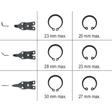 SZCZYPCE SEGERA Z WYMIENNYMI KOŃCÓWKAMI, 160 MM, 4 KOŃCÓWKI YT-2130