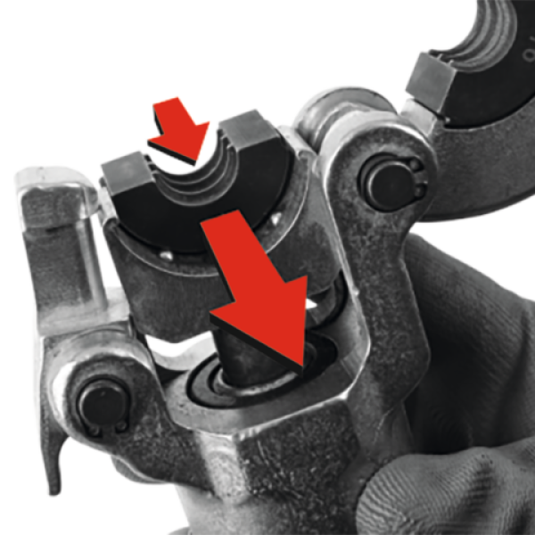 PRASKA HYDRAULICZNA RĘCZNA DO ZACISKANIA ZŁĄCZEK PEX-AL-PEX PLUS 8 MATRYC YT-21735