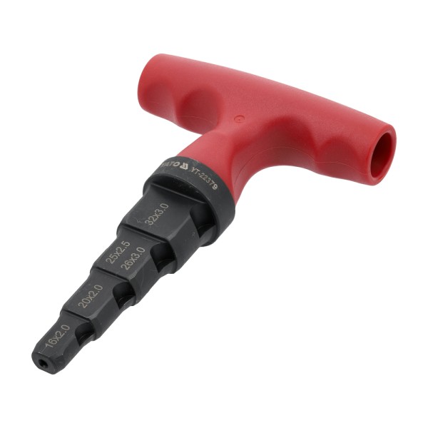 KALIBRATOR Z GRATOWNIKIEM DO PEX 16-32MM YT-22379