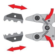 SZCZYPCE Z WYMIENNYMI MATRYCAMI DO ZACISKANIA KONEKTORÓW, ZESTAW, 5 MATRYC YT-2245