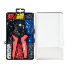 SZCZYPCE DO ZACISKANIA KONEKTORÓW TULEJKOWYCH 0.25-10 MM2 W ZESTAWIE 1200 TULEJEK YT-23052