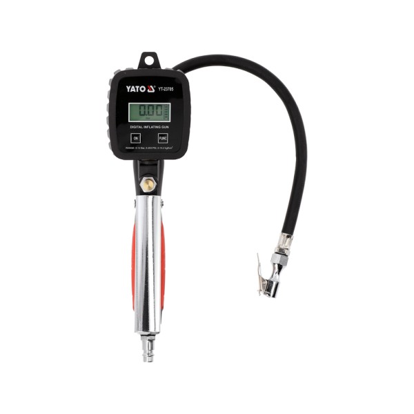 PISTOLET DO POMPOWANIA Z WYŚWIETLACZEM YT-23705