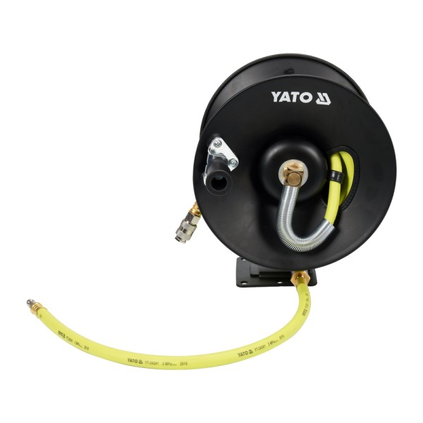 WĄŻ PNEUMATYCZNY HYBRYDOWY  NA ZWIJAKU 9,5MM X 15M Z SZYBKOZŁĄCZAMI YT-24241
