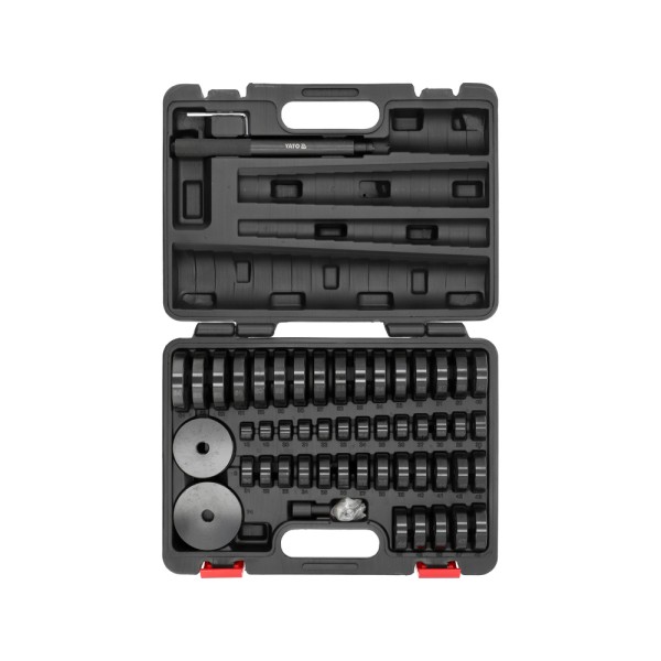 ZESTAW DO OSADZANIA ŁOŻYSK USZCZELNIACZY I ŁĄCZNIKÓW GUMOWYCH 52 ELEMENTY YT-25417