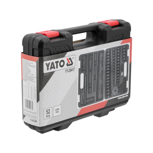 ZESTAW DO OSADZANIA ŁOŻYSK USZCZELNIACZY I ŁĄCZNIKÓW GUMOWYCH 52 ELEMENTY YT-25417