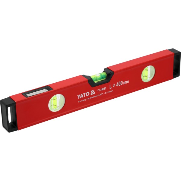 POZIOMNICA ALU 400 MM Z UCHWYTEM - 3 LIBELLE YT-30080
