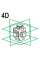 LASER ZIELONY A+ 16 LINIOWY 4D Z AKCESORIAMI YT-30417