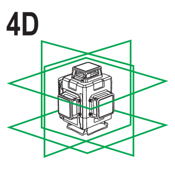 LASER ZIELONY A+ 16 LINIOWY 4D Z AKCESORIAMI YT-30417