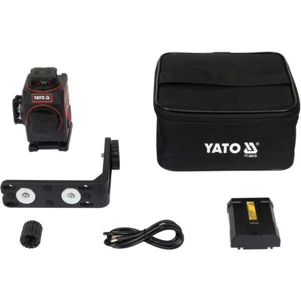 MINI LASER ZIELONY 16 LINIOWY 4D Z AKCSESORIAMI YT-30419