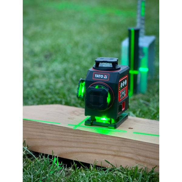 MINI LASER ZIELONY 16 LINIOWY 4D Z AKCSESORIAMI YT-30419