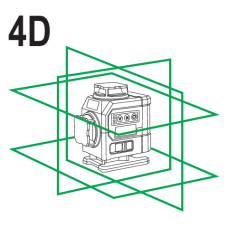 MINI LASER ZIELONY 16 LINIOWY 4D Z AKCSESORIAMI YT-30419