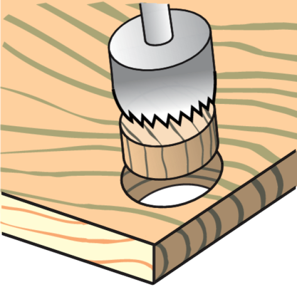 ZESTAW FLEKOWNIK-SĘKOWNIK DO DREWNA 15-35MM 10SZT. YT-33837