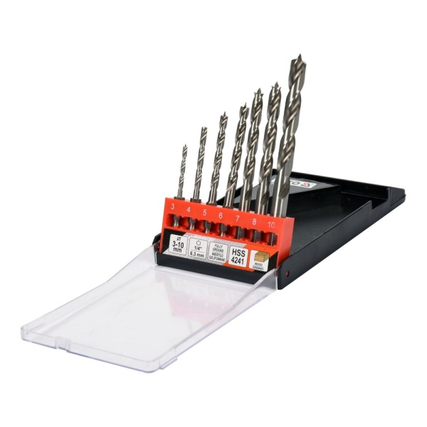 ZESTAW WIERTEŁ SPIRALNYCH DO DREWNA 3-10MM HEX YT-33873