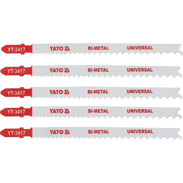 BRZESZCZOT DO WYRZYNARKI BIMETAL, TYP T, 10-5 TPI, DO DREWNA I METALU / 5 SZT. YT-3417