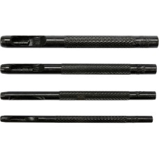 ZESTAW 4 PRZEBIJAKÓW RURKOWYCH DO SKÓRY, GUMY, KARTONU, TEKSTYLIÓW, 4 SZT., ROZMIARY: 2, 3, 4, 5 MM YT-35880