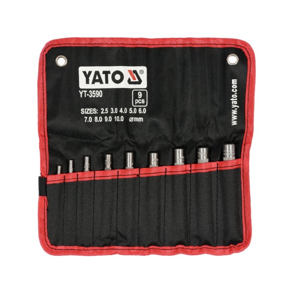 PRZEBIJAKI DO SKÓRY, ZESTAW 9 SZT. YT-3590