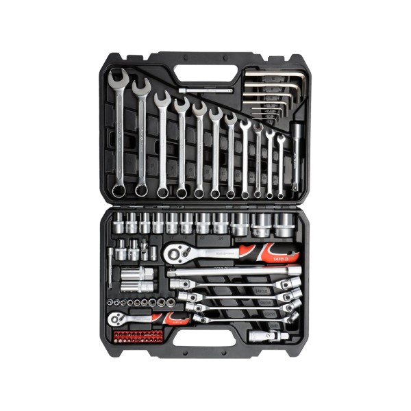 ZESTAW NARZĘDZIOWY 1/4'' I 1/2'', 77 SZT. YT-38781