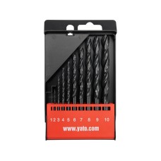 WIERTŁA DO METALU HSS, 1-10 MM, ZESTAW 10 SZT. YT-4461