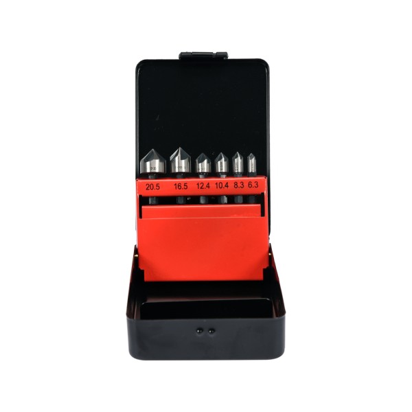 ZESTAW POGŁĘBIACZY DO METALU 6,3-20,5MM 6SZT. HEX YT-44729