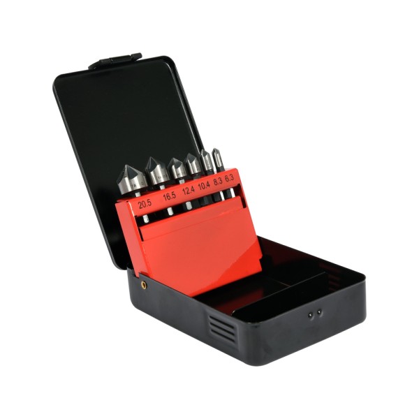 ZESTAW POGŁĘBIACZY DO METALU 6,3-20,5MM 6SZT. HEX YT-44729