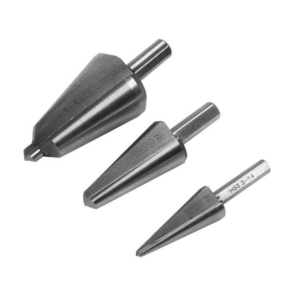 ZESTAW WIERTEŁ STOŻKOWYCH 3 SZT. YT-44730