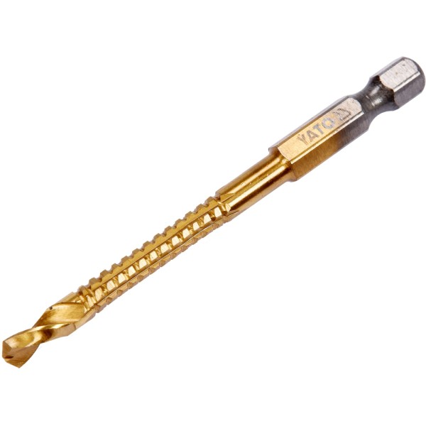 WIERTŁO FREZUJĄCE DO METALU 5,0MM HSS-TIN HEX YT-44822