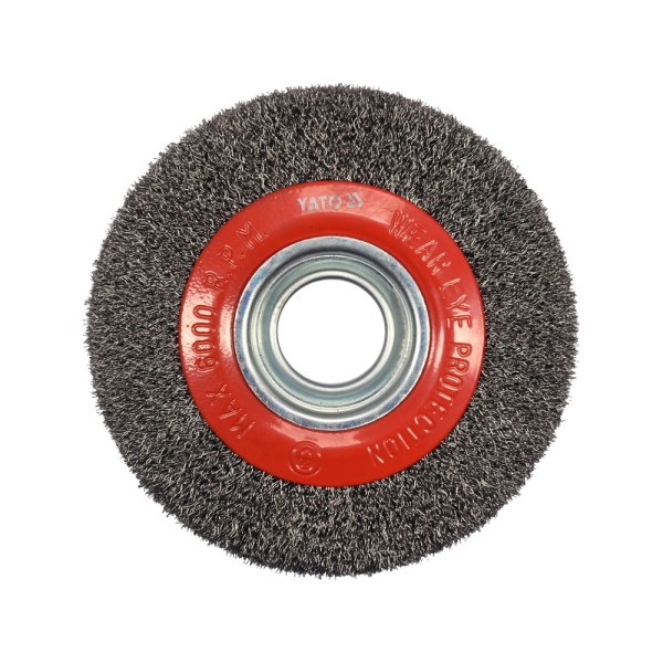 SZCZOTKA TARCZOWA 150MM ⌀32MM INOX DO SZLIFIERKI STOŁOWEJ YT-47554