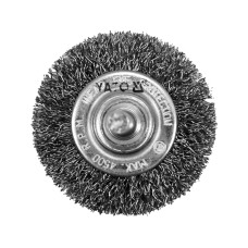 SZCZOTKA TARCZOWA Z TRZPIENIEM 50MM INOX NA WIERTARKĘ YT-47565