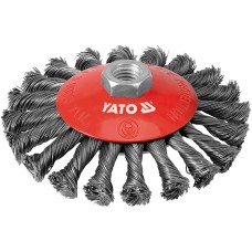 SZCZOTKA TARCZOWA FI 125MM Z GWINTEM M14, DRUT NIERDZEWNY YT-4764