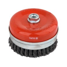 SZCZOTKA DOCZOŁOWA 125MM M14 SPLATANA NA KĄTÓWKĘ YT-47691