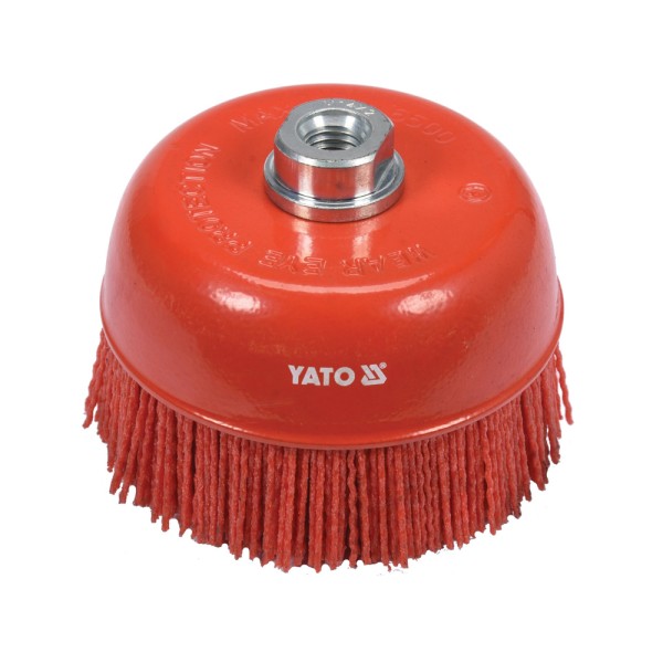 SZCZOTKA TARCZOWA 125MM M14 NYLON CZERWONY YT-47787