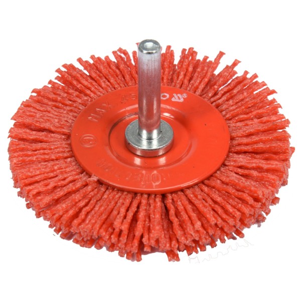 SZCZOTKA TARCZOWA Z TRZPIENIEM 75MM NYLON YT-47791