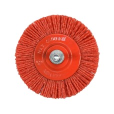 SZCZOTKA TARCZOWA Z TRZPIENIEM 75MM NYLON YT-47791