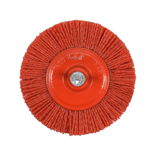 SZCZOTKA TARCZOWA Z TRZPIENIEM 100MM NYLON YT-47792