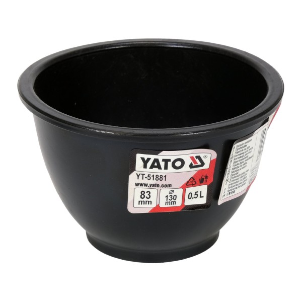 POJEMNIK, MISKA, KUBEK BUDOWLANY ELASTYCZNY NA GIPS, GŁADŹ 0,5 L YT-51881