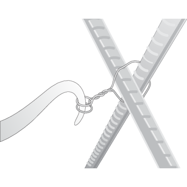 KLUCZ DO SKRĘCANIA DRUTU ZBROJENIOWEGO, DŁUGOŚĆ OK. 190 MM, FI 7,5 MM, RĘKOJEŚĆ Z TWORZYWA YT-54230