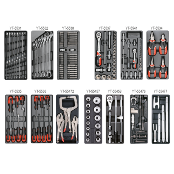 SZAFKA SERWISOWA ZE 165 NARZĘDZIAMI. YT-55293