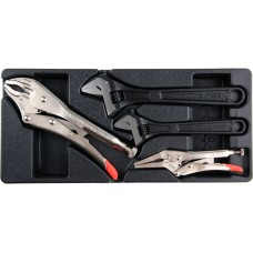 WKŁAD DO SZUFLADY SZCZYPCE SAMOZACISKOWE KLUCZE NASTAWNE 4CZ. YT-55444