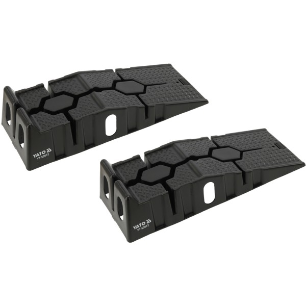 ZESTAW NAJAZDÓW SAMOCHODOWYCH 2 SZTUKI NOŚNOŚĆ 3T CZARNE YT-55672