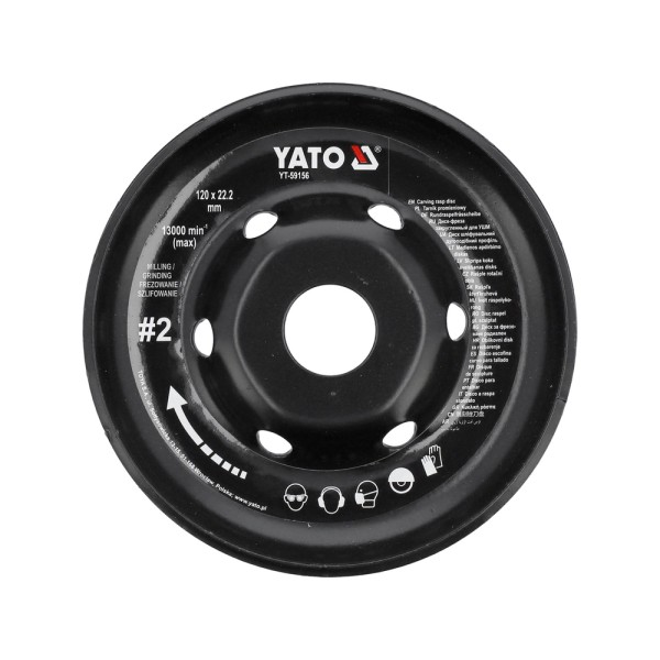 TARNIK, FREZ PROMIENIOWY 120 NR2 NA SZLIFIERKĘ KĄTOWĄ YT-59156
