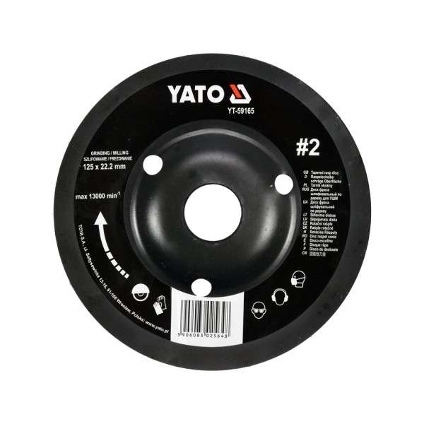 TARNIK SKOŚNY DO DREWNA 125MM NR2 YT-59165