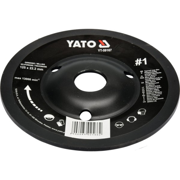 TARNIK SKOŚNY DO DREWNA 125MM NR1 YT-59167